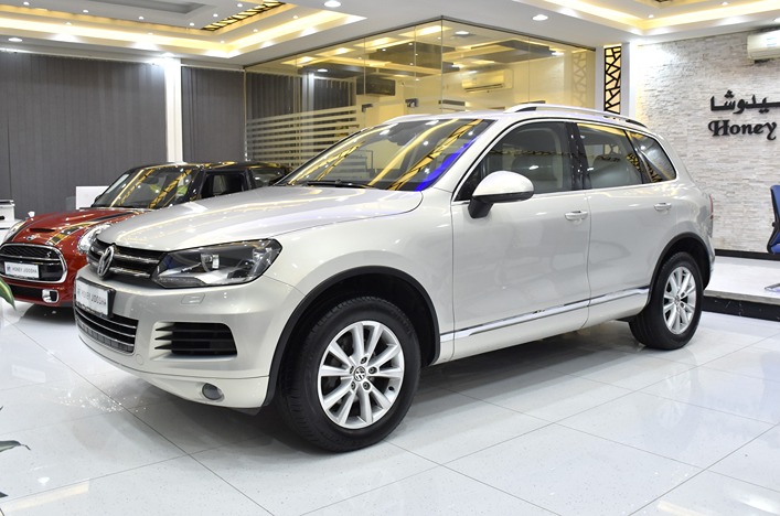 EXCELLENT DEAL for our Volkswagen Touareg ( 2014 Model ) in Beige Color GCC Specs